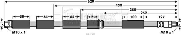 Borg & Beck BBH7577 - Тормозной шланг autosila-amz.com