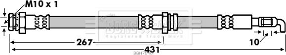 Borg & Beck BBH7640 - Тормозной шланг autosila-amz.com