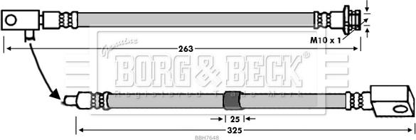 Borg & Beck BBH7648 - Тормозной шланг autosila-amz.com