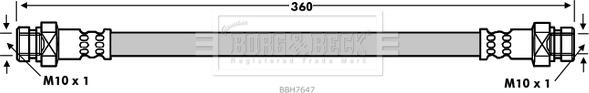 Borg & Beck BBH7647 - Тормозной шланг autosila-amz.com