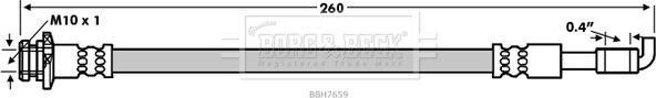 Borg & Beck BBH7659 - Тормозной шланг autosila-amz.com