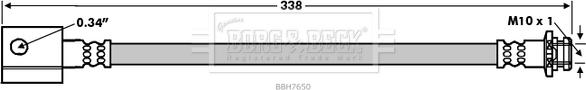 Borg & Beck BBH7650 - Тормозной шланг autosila-amz.com