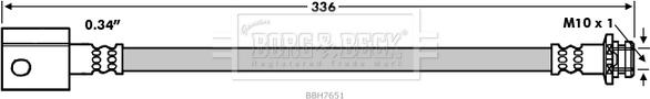 Borg & Beck BBH7651 - Тормозной шланг autosila-amz.com