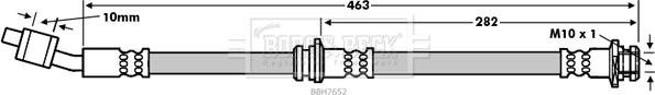 Borg & Beck BBH7652 - Тормозной шланг autosila-amz.com