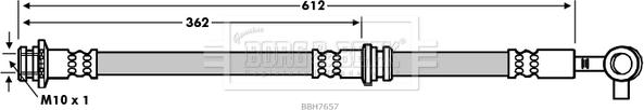 Borg & Beck BBH7657 - Тормозной шланг autosila-amz.com