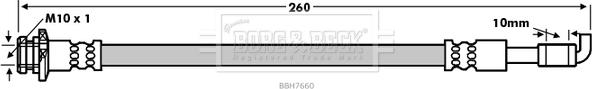 Borg & Beck BBH7660 - Тормозной шланг autosila-amz.com