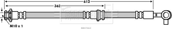 Borg & Beck BBH7662 - Тормозной шланг autosila-amz.com