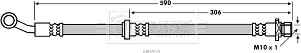 Borg & Beck BBH7604 - Тормозной шланг autosila-amz.com