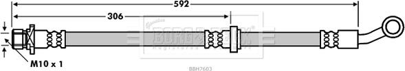 Borg & Beck BBH7603 - Тормозной шланг autosila-amz.com