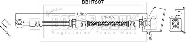 Borg & Beck BBH7607 - Тормозной шланг autosila-amz.com