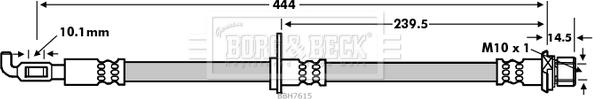 Borg & Beck BBH7615 - Тормозной шланг autosila-amz.com