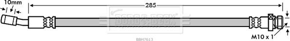 Borg & Beck BBH7613 - Тормозной шланг autosila-amz.com