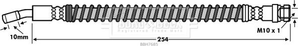 Borg & Beck BBH7685 - Тормозной шланг autosila-amz.com