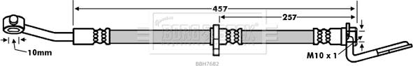 Borg & Beck BBH7682 - Тормозной шланг autosila-amz.com