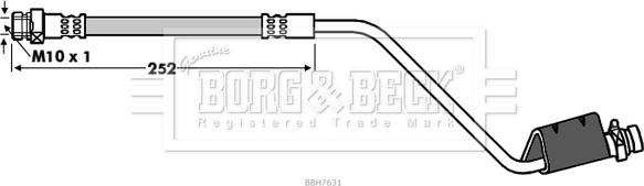 Borg & Beck BBH7631 - Тормозной шланг autosila-amz.com