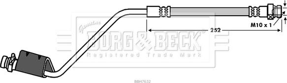 Borg & Beck BBH7632 - Тормозной шланг autosila-amz.com