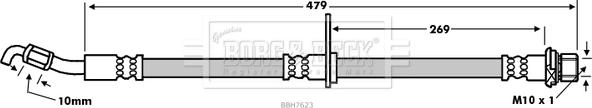 Borg & Beck BBH7623 - Тормозной шланг autosila-amz.com