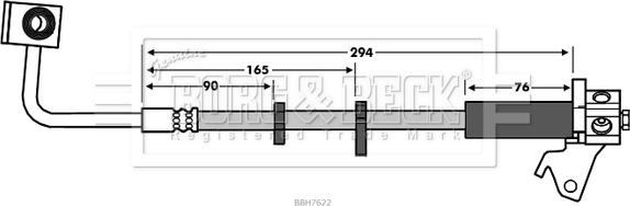 Borg & Beck BBH7622 - Тормозной шланг autosila-amz.com