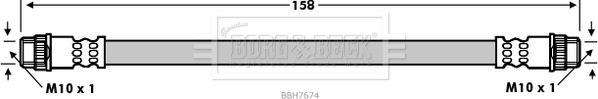 Borg & Beck BBH7674 - Тормозной шланг autosila-amz.com
