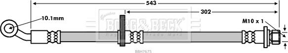 Borg & Beck BBH7675 - Тормозной шланг autosila-amz.com