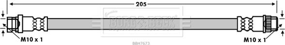 Borg & Beck BBH7673 - Тормозной шланг autosila-amz.com