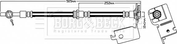 Borg & Beck BBH7059 - Тормозной шланг autosila-amz.com