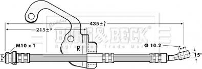 Borg & Beck BBH7056 - Тормозной шланг autosila-amz.com