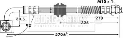 Borg & Beck BBH7069 - Тормозной шланг autosila-amz.com