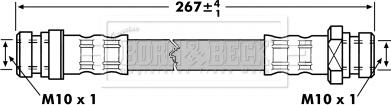 Borg & Beck BBH7002 - Тормозной шланг autosila-amz.com