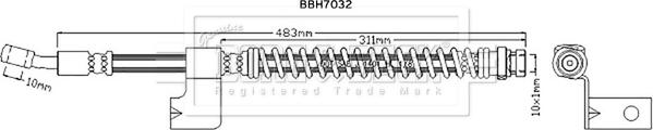 Borg & Beck BBH7032 - Тормозной шланг autosila-amz.com