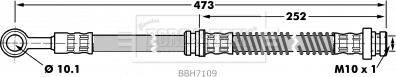 Borg & Beck BBH7109 - Тормозной шланг autosila-amz.com