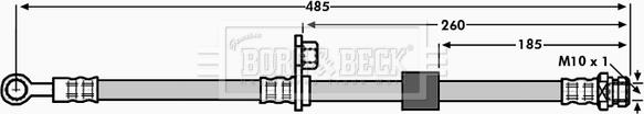 Borg & Beck BBH7112 - Тормозной шланг autosila-amz.com