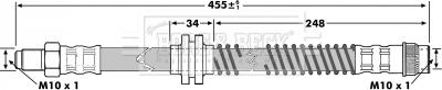 Borg & Beck BBH7175 - Тормозной шланг autosila-amz.com