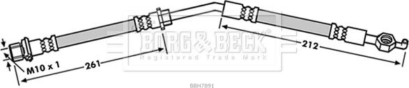 Borg & Beck BBH7891 - Тормозной шланг autosila-amz.com