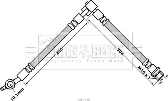 Borg & Beck BBH7898 - Тормозной шланг autosila-amz.com