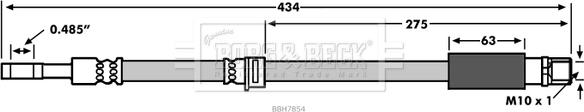 Borg & Beck BBH7854 - Тормозной шланг autosila-amz.com