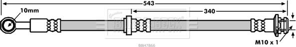 Borg & Beck BBH7866 - Тормозной шланг autosila-amz.com