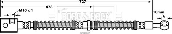 Borg & Beck BBH7860 - Тормозной шланг autosila-amz.com