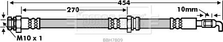 Borg & Beck BBH7809 - Тормозной шланг autosila-amz.com