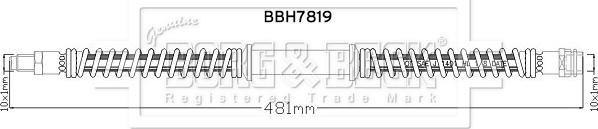 Borg & Beck BBH7819 - Тормозной шланг autosila-amz.com