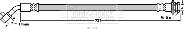 Borg & Beck BBH7834 - Тормозной шланг autosila-amz.com