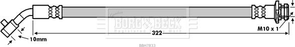 Borg & Beck BBH7833 - Тормозной шланг autosila-amz.com