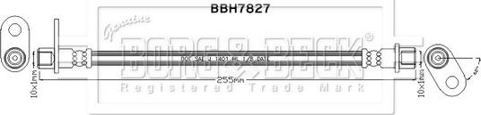 Borg & Beck BBH7827 - Тормозной шланг autosila-amz.com