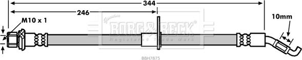 Borg & Beck BBH7875 - Тормозной шланг autosila-amz.com