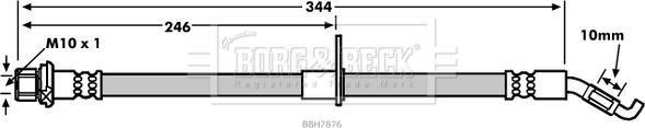 Borg & Beck BBH7876 - Тормозной шланг autosila-amz.com