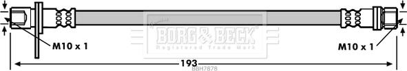 Borg & Beck BBH7878 - Тормозной шланг autosila-amz.com