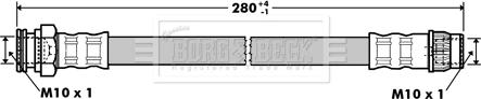 Borg & Beck BBH7356 - Тормозной шланг autosila-amz.com