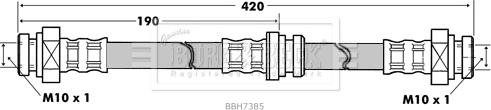 Borg & Beck BBH7385 - Тормозной шланг autosila-amz.com
