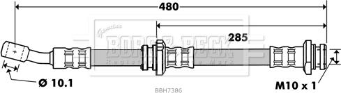 Borg & Beck BBH7386 - Тормозной шланг autosila-amz.com
