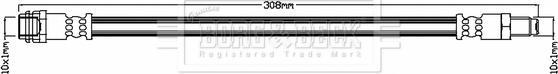 Borg & Beck BBH7324 - Тормозной шланг autosila-amz.com